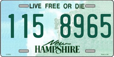 NH license plate 1158965
