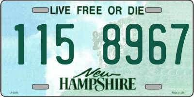 NH license plate 1158967