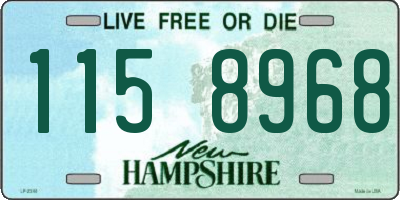 NH license plate 1158968