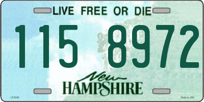 NH license plate 1158972