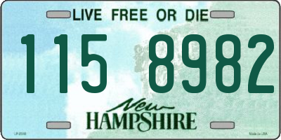 NH license plate 1158982