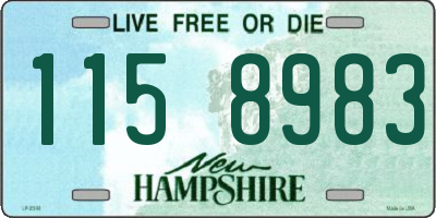 NH license plate 1158983