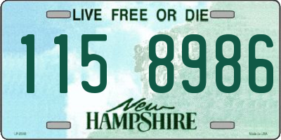NH license plate 1158986