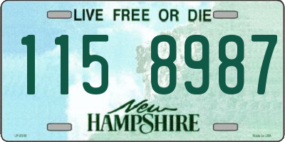 NH license plate 1158987