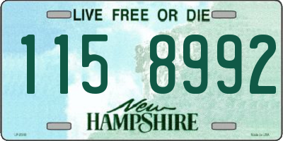 NH license plate 1158992