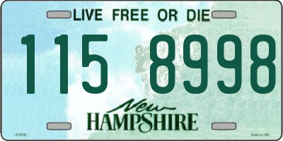 NH license plate 1158998