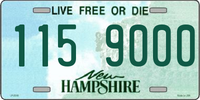 NH license plate 1159000