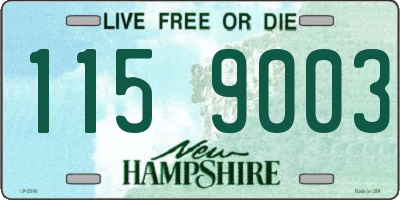 NH license plate 1159003