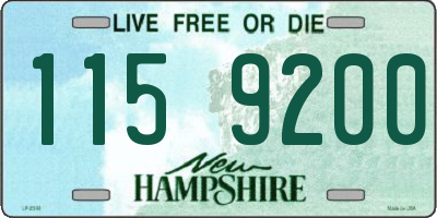 NH license plate 1159200