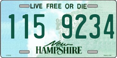 NH license plate 1159234