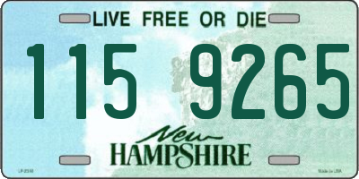 NH license plate 1159265