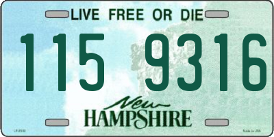 NH license plate 1159316