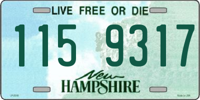 NH license plate 1159317
