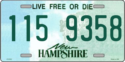 NH license plate 1159358