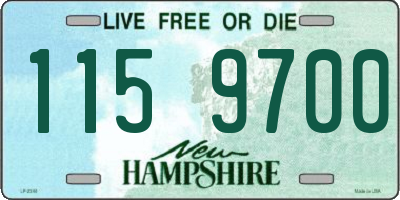 NH license plate 1159700