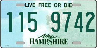 NH license plate 1159742