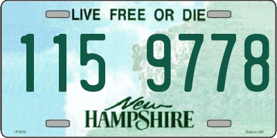 NH license plate 1159778