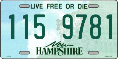 NH license plate 1159781