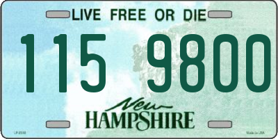 NH license plate 1159800
