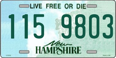 NH license plate 1159803