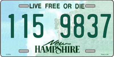 NH license plate 1159837