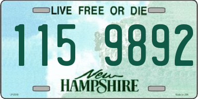 NH license plate 1159892