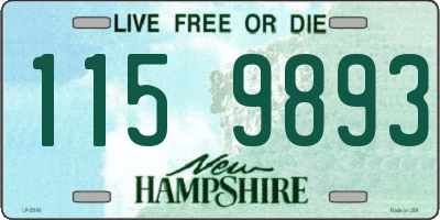 NH license plate 1159893