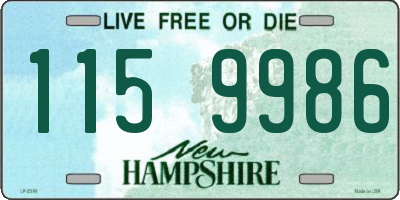 NH license plate 1159986