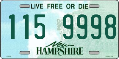 NH license plate 1159998