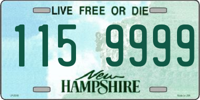 NH license plate 1159999