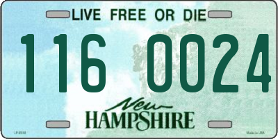NH license plate 1160024