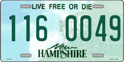 NH license plate 1160049