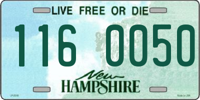 NH license plate 1160050