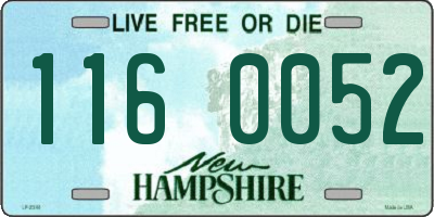 NH license plate 1160052