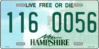NH license plate 1160056