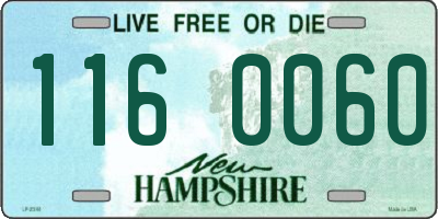 NH license plate 1160060