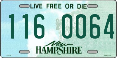 NH license plate 1160064