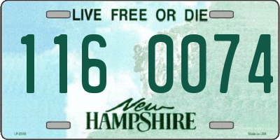 NH license plate 1160074