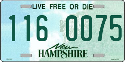 NH license plate 1160075