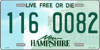 NH license plate 1160082