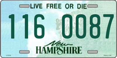 NH license plate 1160087