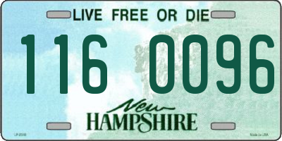 NH license plate 1160096