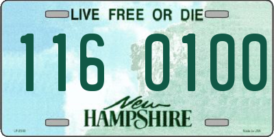 NH license plate 1160100