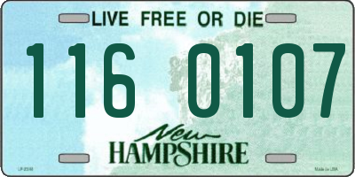 NH license plate 1160107