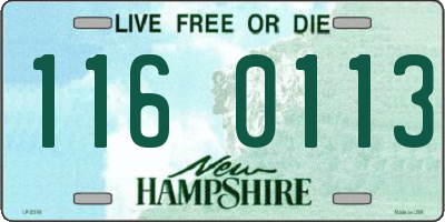 NH license plate 1160113
