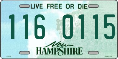 NH license plate 1160115