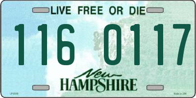 NH license plate 1160117