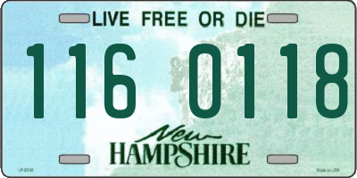 NH license plate 1160118