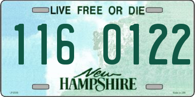 NH license plate 1160122