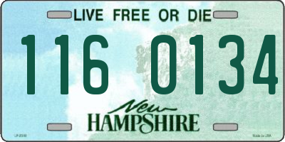 NH license plate 1160134